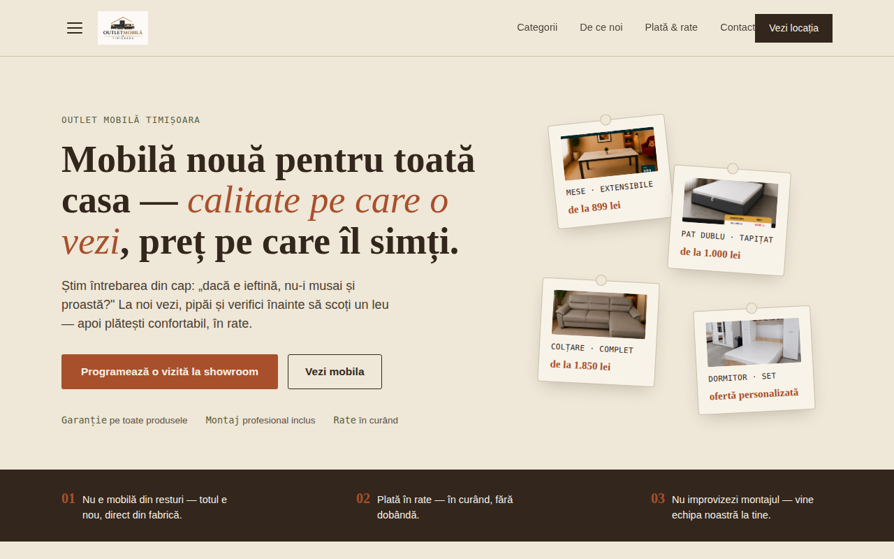 Site Outlet Mobilă Timișoara